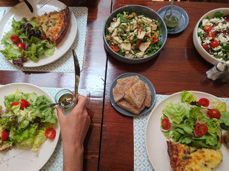 L'Atelier, quiches and salads