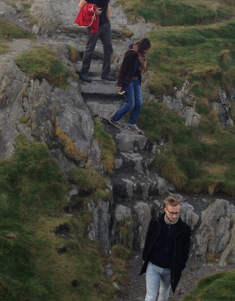 Nicolas, Cecile and Lars visiting Wicklow ruins