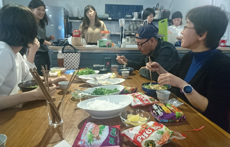 Shared meal in Oinai Karasuma, Kyoto