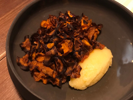 La Tartarería restaurant, Iberian pork tartare and seasonal mushrooms