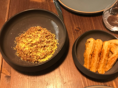 La Tartarería restaurant, Smoked beef tartare and potato waffle